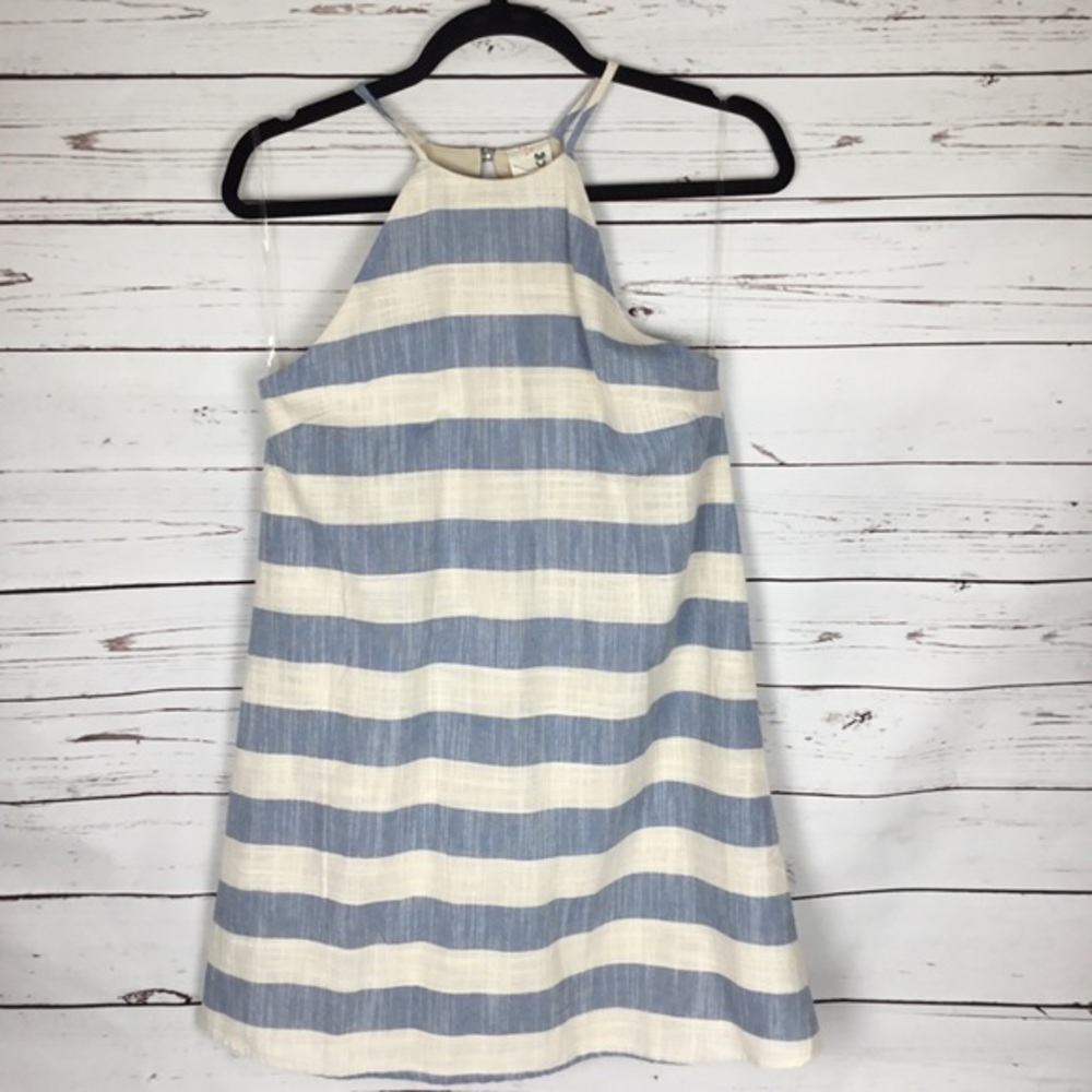 NWT Coastal Blue & White Striped Summer Dress‎ Size Small Beach